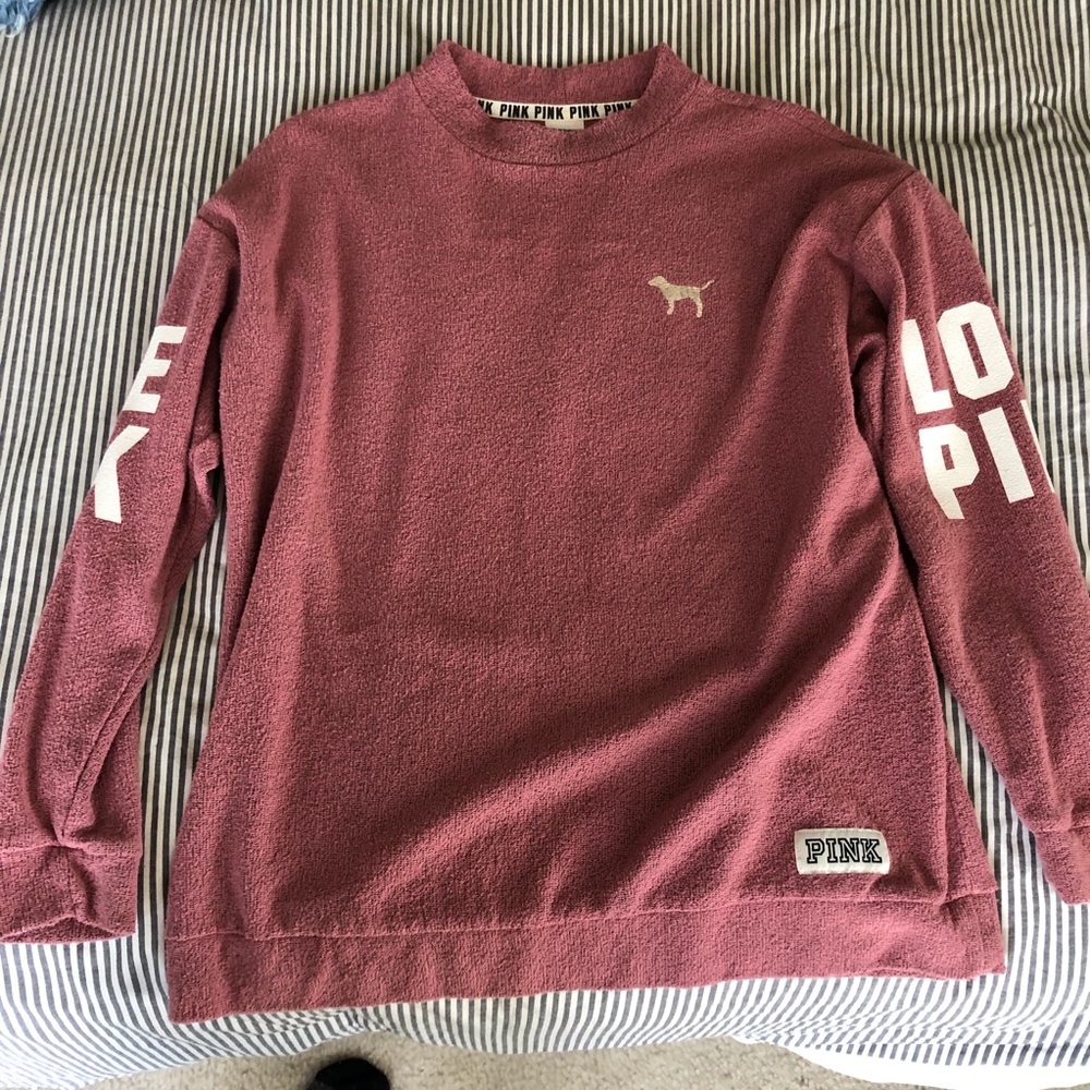 PINK French terry sweater